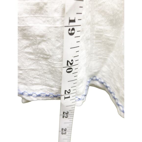 Max Studio White Floral Embroidered Balloon  Sleeve Blouse Size XL NWT $138 Boho - Picture 9 of 9